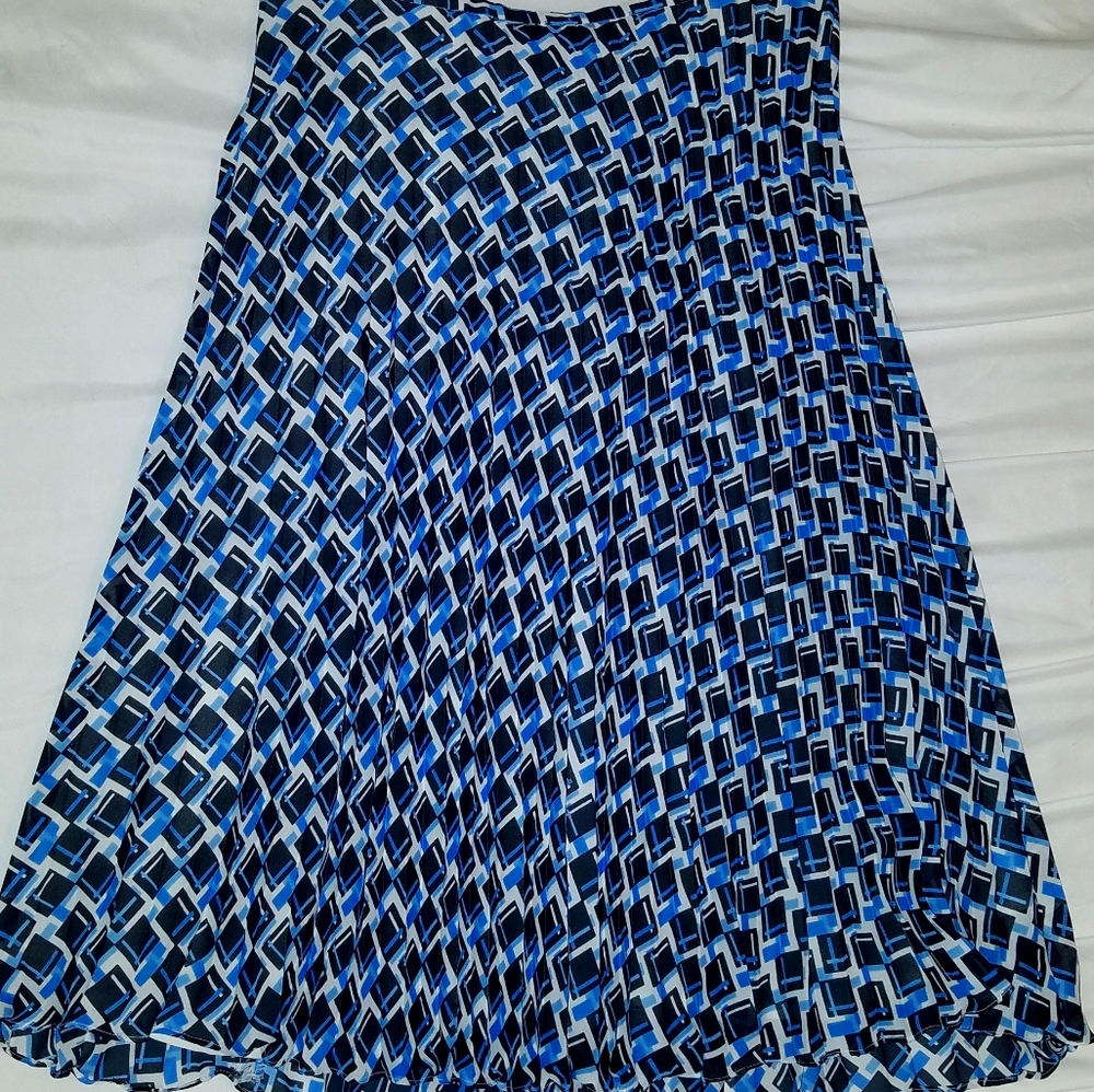 Petite sophisticate pleated skirt with lining